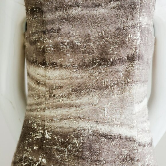 Lafayette 148 Wool Silk Blend Bronze Gold Dress - Picture 4 of 9